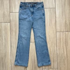 Wrangler High Rise Slim Boot Jeans Womens 25x28 Western Stretch Denim